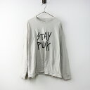 bibmilk ビブミルク STAY PUNK オーバーサイズ 長袖Tシャツ ライトグレー系/チュニック カットソー トップス【2400014536966】【中古】