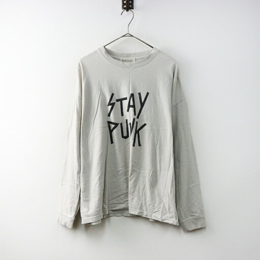 bibmilk ビブミルク STAY PUNK オーバーサイズ 長袖Tシャツ ライトグレー系/チュニック カットソー トップス【2400014536966】【中古】 bibmilk ビブミルク STAY PUNK オーバーサイズ 長袖Tシャツ ライトグレー系/チュニック カットソー トップス【2400014536966】【中古】