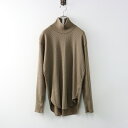 【期間限定価格】美品 2022AW ズッカ ZUCCa T/Cテレコ タートルネック リブニット プルオーバー M|ベージュ トップス【2400014594560】【中古】|詳細画像