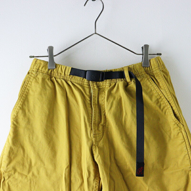 グラミチ Gramicci ST-SHORTS STショーツ M＼マスタード ショートパンツ ハーフパンツ ウェビングベルト メンズ【2400014580204】【中古】