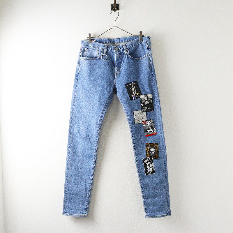 人気 KIDILL×EDWIN×WINSTON SMITH キディル×エドウィン パッチワークテーパードデニムパンツ 31 インディゴ┃【2400014573510】【中古】