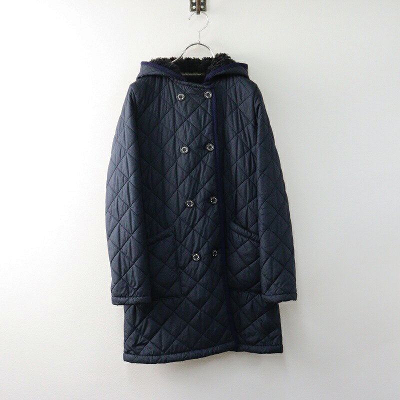 【期間限定価格】スコットランド製 マッキントッシュ MACINTOSH キルティング フード付き コート 34‖ネ..