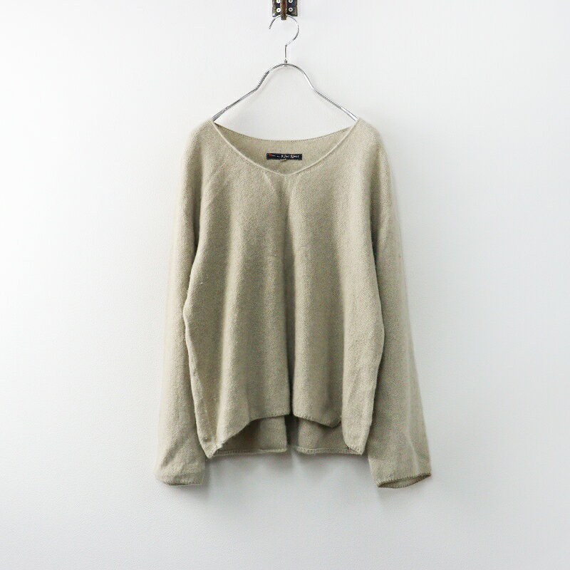 パラスパレス pal'las palace カシミヤセーブルVネックニットプルオーバー 0 ライトベージュ/日本製 セ..