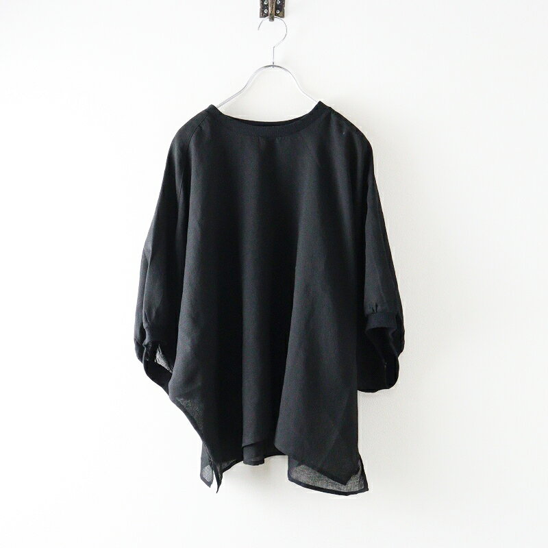 【期間限定価格】美品 2025年 スタジオクリップ studio CLIP アンティークガーゼドルマンプルオーバー F ブラック┃トップス カットソー【2400014661507】【中古】