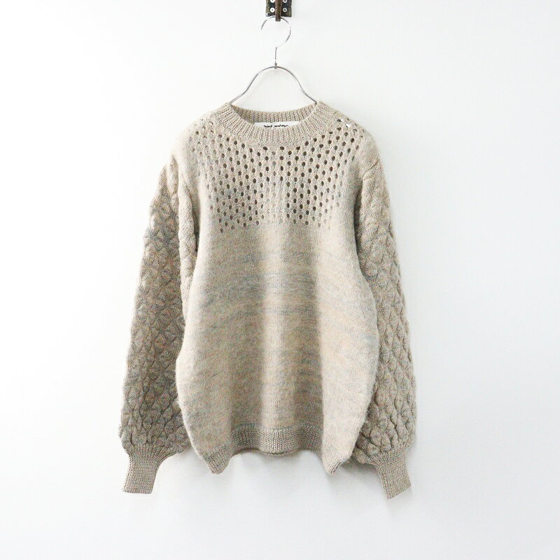 未使用 2022AW ミナペルホネン mina perhonen terrain アルパカニット 38＼ベージュ プルオーバー セー..