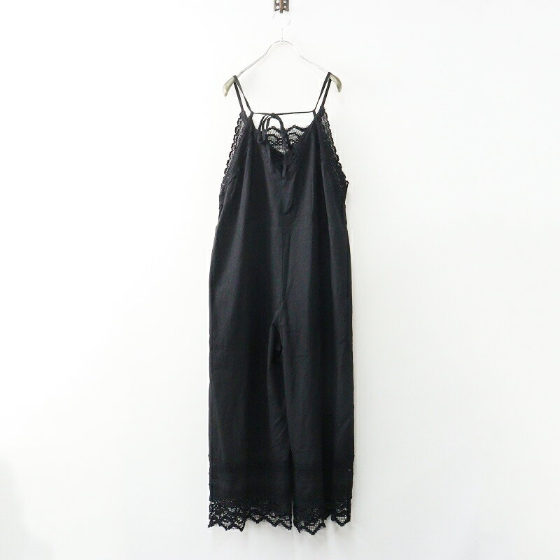 【期間限定価格】2025年 ビアズリー BEARDSLEY レースキャミサロペット パンツ F ブラック┃黒 オールインワン ワンピース【2400014668704】【中古】