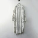 【期間限定価格】北欧、暮らしの道具店 KURASHI&Trips PUBLISHING 「秋の装いかろやかに」ストライプの2WAYワンピース M|オフホワイト【...