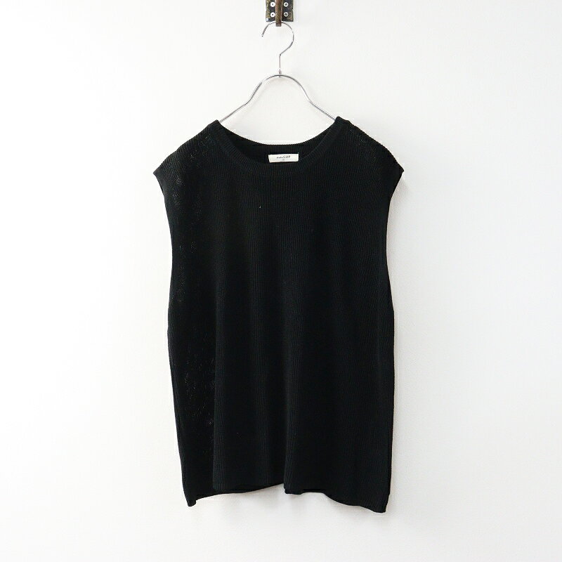 【期間限定価格】2024年 スタジオクリップ studio CLIP バックリボン ニットベスト F‖ブラック ジレ ノ..