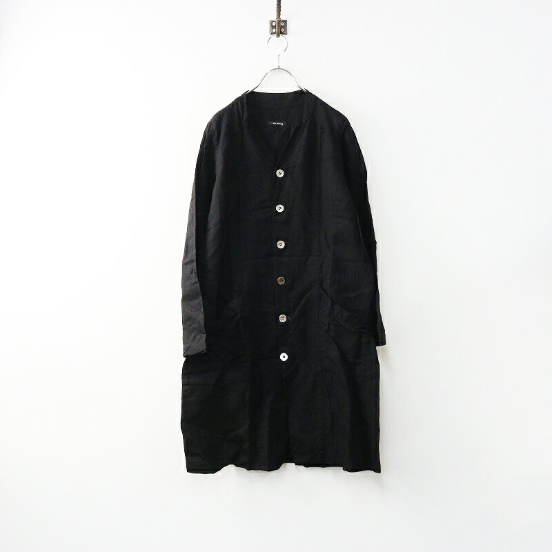 【期間限定価格】ワイズフォーリビング Y's for living テンセルリネン コートワンピース ｜ブラック 羽織り 前開き ヨウジヤマモト【2400014659887】【中古】