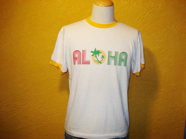 SALE オリジナルブランド HYGH/ALOHA/アロハロゴリンガーTシャツ/XS〜M【あす楽対応_関東_甲信越_北陸_東海_近畿_中国_四国】