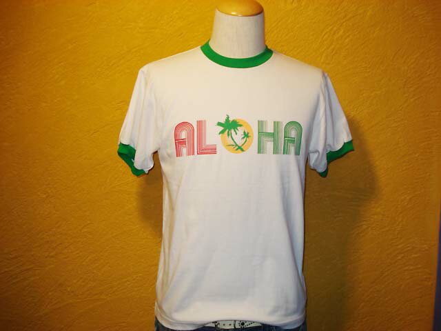 SALE オリジナルブランド HYGH/ALOHA/アロハロゴリンガーTシャツ/XS〜M【あす楽対応_関東_甲信越_北陸_東海_近畿_中国_四国】