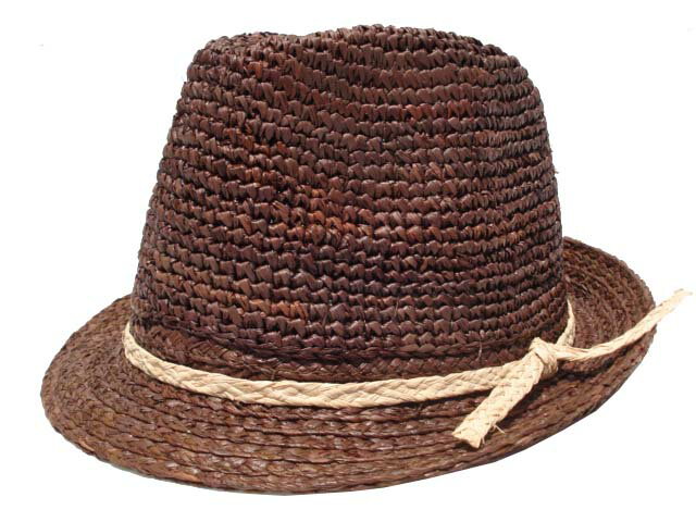 ブラウン ストローハット☆麦わら帽子 海 フェス アウトドアに!!【あす楽対応_関東_甲信越_北陸_東海_近..