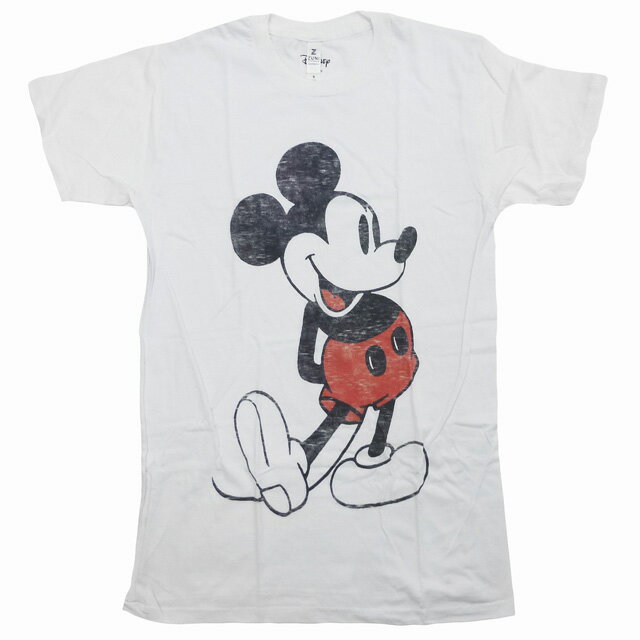 海外正規ライセンス Disney Mickey Mouse Vintage Classic T-Shirt ミッキーマウス ディズニー ヴィンテージ Tシャツ 白