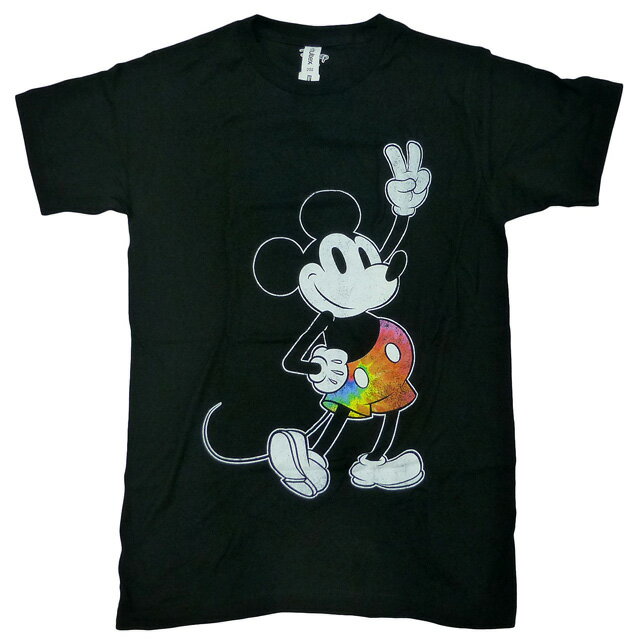 饤DisneyMickeyMouseTieDyeMickeyStrokedT-ShirtߥåޥǥˡԡơץTĹڤ椦ѥåб