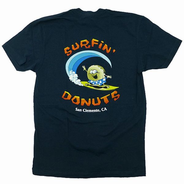 期間限定 SALE Surfin Donuts サーフィン・ドーナツ オリジナルTシャツ LA限定 紺