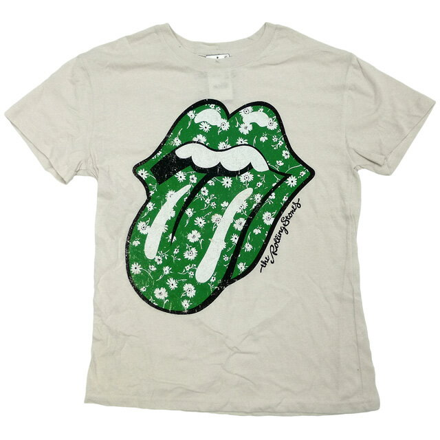 海外正規オフィシャル Women's St. Patrick's Day The Rolling Stones Shamrock Logo Tee ザ ローリングストーンズ Tシャツ オフホワイト【あす楽対応_関東_甲信越_北陸_東海_近畿_中国_四国】【ゆうパケット対応】