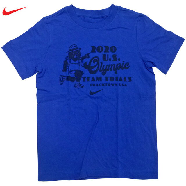 US企画 Boy 039 s Nike Celebrates 2020 U.S. Olympic Team Trials Collection Tee 子供用 キッズ Tシャツ 半袖 ロゴ イラスト 青/ナイキ【ゆうパケット対応】