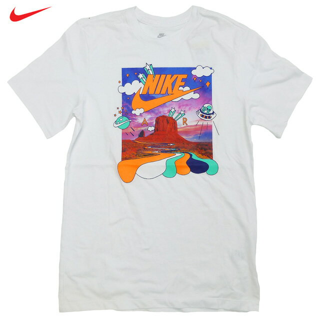 US限定 Nike Sportswear Men's Graphic Black Light Alien Tee スウッシュ 宇宙人 モニュメントバレー 半袖 Tシャツ ストリート 白/ナイキ【ゆうパケット対応】