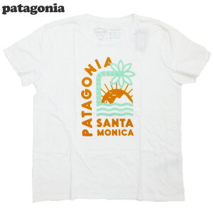 Women's Patagonia Sunscape Organic Crew T-Shirt Santa Monica イタリックスタジオ 女性用 ロゴ Tシャツ 白 サンタモニカ限定/パタゴニア レディース【あす楽対応_関東_甲信越_北陸_東海_近畿_中国_四国】【ゆうパケット対応】