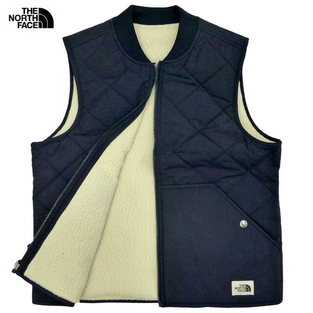 US企画 Women's The North Face Cuchillo Vest Reversible フリース リバーシブル ベスト ジレ フリースベスト シェルパ レディース 耐水 紺/ザノースフェイス