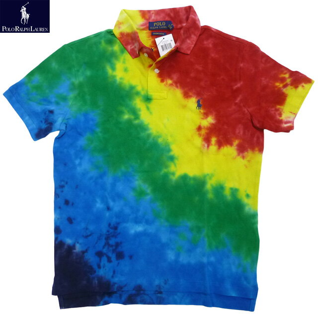 Polo Ralph Lauren Custom Slim Mesh Polo Laguna Tie-Dye ポロシャツ 半袖 タイダイ染め 鹿の子地 マルチ/ラルフローレン【あす楽対応_関東_甲信越_北陸_東海_近畿_中国_四国】【ゆうパケット対応】