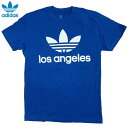 adidas ORIGINALS Trefoil Los Angels Tee/アディダス オリジナルス トレフォイル LA ロス限定 Tシャツ 青【あす楽対応_関東_甲信越_北陸_東海_近畿_中国_四国】【ゆうパケット対応】