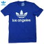 adidas ORIGINALS S/S Original Tee オリジナルス トレフォイル 半袖Tシャツ ロサンゼルス限定 Blue Solid/アディダス オリジナルス【あす楽対応_関東_甲信越_北陸_東海_近畿_中国_四国】【ゆうパケット対応】