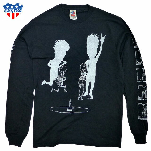 Junk Food Beavis and Butt-Head L/S Tee MTV ロンT 長袖 黒/ジャンクフード ビーバス アンド バットヘッド【あす楽対応_関東_甲信越_北陸_東海_近畿_中国_四国】【ゆうパケット対応】