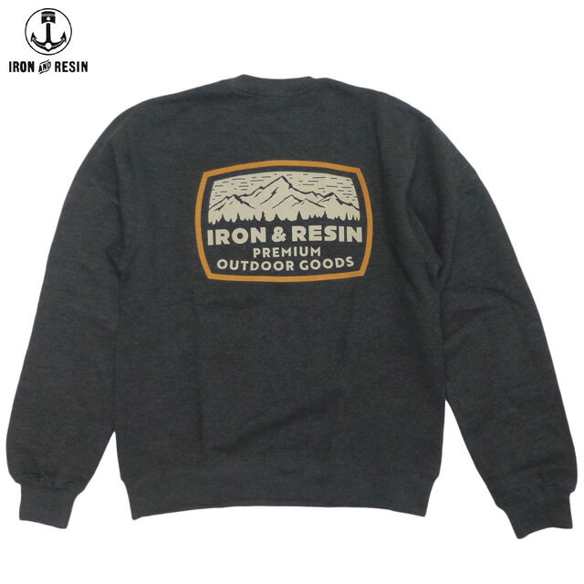 Iron and Resin Alpine Printed Crew Fleece/スウェット Charcoal Heather/アイアン＆レジン サーフ系 バイカー系