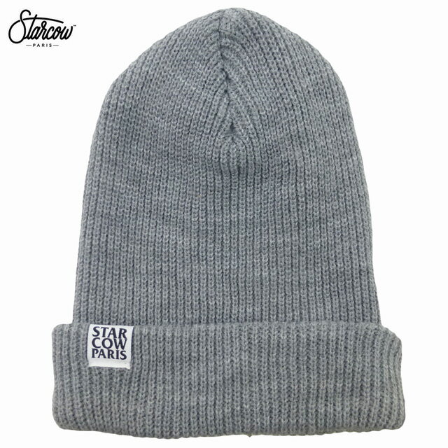 Starcow Paris Simple Shop Beanie スターコウ ビーニー ニットキャップ ニット帽 Grey グレー USA製【ゆうパケット対応】