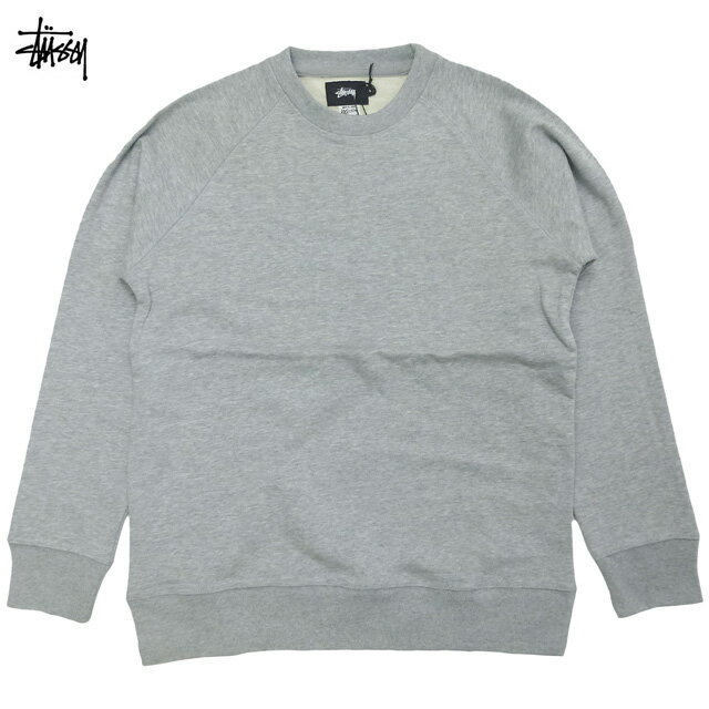 Stussy Vintage Raglan Crew ラグラン スウェット トレーナー ヴィンテージ 長袖 メンズ Grey Heather グレー/ステューシー スウェット