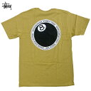 Stussy 8 Ball Dot Tee エイトボール ドットアイコン Tシャツ 半袖 カットソー カーキ Khaki/ステューシー【あす楽対応_関東_甲信越_北陸_東海_近畿_中国_四国】【ゆうパケット対応】