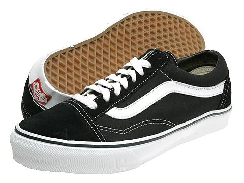 US企画 Vans Old Skool スウェード キャンバス スケート スニーカー レギュラーモデル 定番 黒 白 Black White /バンズ オールドスクール