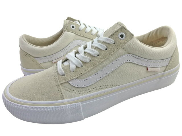 US企画 Vans Old Skool Pro スウェード スケート スニーカー Pop Cush 白 Marshmallow White/バンズ オールドスクール プロ