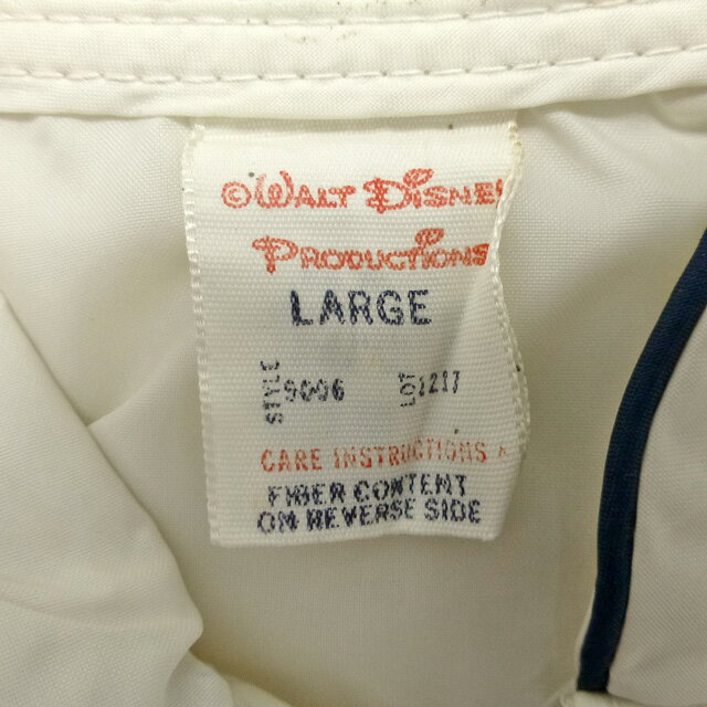 70-80's Used Walt Disney Productions Mickey Mouse Nylon Jacket 80年代古着ミッキーマウス ディズニー Vintage ヴィンテージ ナイロンジャケット 白 【中古】