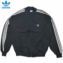 Used Vintage 70-80's 古着 adidas トラックジャケット フルジップジャージ アディダス 70-80年代 ヴィンテージ L 黒 ブラック
