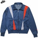 Used 80's Nike Track Jacket トラックジャケット ジャージー 80年代 古着 紺タグ ナイキ L アシンメトリー ヴィンテージ 紺 グ...