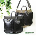 ボーデッサン BEAU DESSIN 日本製 牛革 Mシュリンク レザー タンニン・ワッシャー ヌメアンティック 9号帆布 キャンバス 2way ヘルメットバッ...