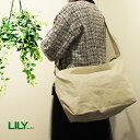 LILY リリー リアルマインド REAL MIND 日本製 9号帆布 製品洗い アクリルコート キャンバス 牛革 本革 レザー ファシル ショルダーバッグ 1...