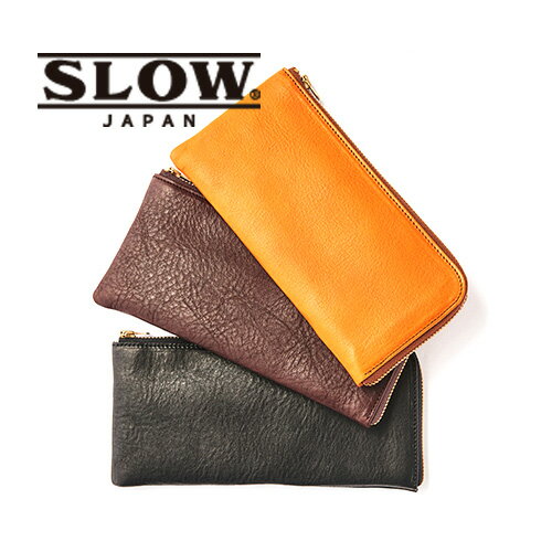 ギフト SLOW スロウ 本革 牛革 日本製 栃木レザー Bono ボーノ L字型ファスナー 薄型 スマート ロングウォレット 長財布 S0630F