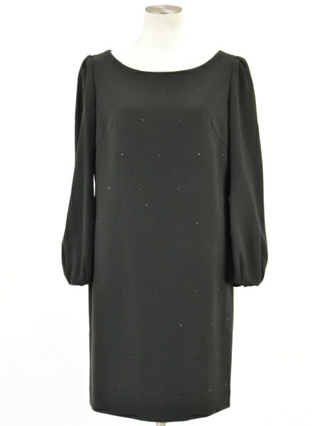 エポカ EPOCA スタッズ トリアセテート×ポリエステル ワンピース 40サイズ ブラック レディース F-L3980【中古：良品】【ブランド買取販売トリヴァンドラム】180910