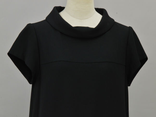 フォクシー FOXEY NEWYORK COLLECTION ワンピース ロールカラー 38サイズ ブラック レディース F-L6350【中古：良品】【ブランド買取販売トリヴァンドラム】181004