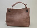 ボッテガヴェネタ BOTTEGA VENETA イントレチャート ハンドバッグ/トート ピンク レディース su_p e_u F-YA423【中古：美品】【ブランド買取販売トリヴァンドラム】230112