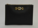 グッチ GUCCI レザー クラッチバッグ GGロゴ ZUMI Grainy Leather Clutch ズゥミ 570728 493075 ブラック メンズ su_p e_u F-YA467【中古：美品】【ブランド買取販売トリヴァンドラム】230314