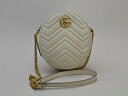グッチ GUCCI ショルダーバッグ 550154 00LET キルティングシェブロンレザー GG MARMONT OFF WHITE GOLD レディース s...