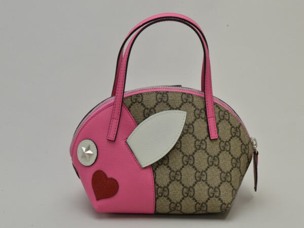 楽天TRIVANDRUMグッチ GUCCI ハンドバッグ GG スプリーム キャンバス 457138 K6RPN BEIGE+PINK SILVER レディース su_p e_u F-YA548【中古：美品】【ブランド買取販売トリヴァンドラム】230706