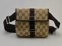 グッチ GUCCI 131236 ウエストバッグ/ショルダー GGキャンバス ベージュ シルバー金具 レディース su_p e_u F-YA580【中古】【ブランド買取販売トリヴァンドラム】231012