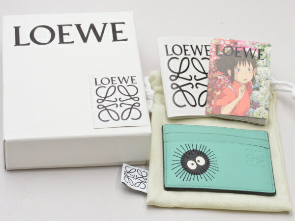 ロエベ×スタジオジブリ LOEWE 千と千尋の神隠し ススワタリ Plainアナグラム カードケース/ホルダー レディース su_p e_u F-YA728【中古：美品】【ブランド買取販売トリヴァンドラム】240302