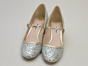 ミュウミュウ MIU MIU グリッター ストラップ パンプス クリスタル 35サイズ シルバー レディース su_p e_u F-LSHOE5033【中古:新...
