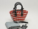 バレンシアガ BALENCIAGA ビストロXXS エナメル 2WAY ハンドバッグ/ショルダー 678028 赤×白 レディース su_p e_u F-YA878【中古:良品】【ブランド買取販売トリヴァンドラム】240901